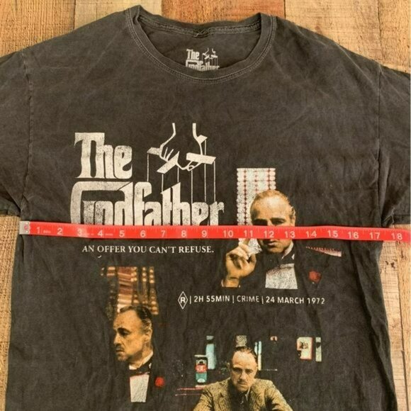 The Godfather men's size small black graphic short sleeve crewneck t-shirt - Picture 5 of 6